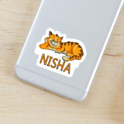 Nisha Autocollant Chat Image