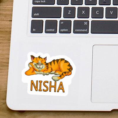 Nisha Autocollant Chat Notebook Image