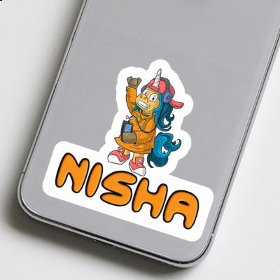 Licorne hip-hop Autocollant Nisha Licorne hip-hop Autocollant Nisha Image