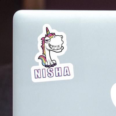 Nisha Sticker Grinning Unicorn Notebook Nisha Sticker Grinning Unicorn Gift package Image
