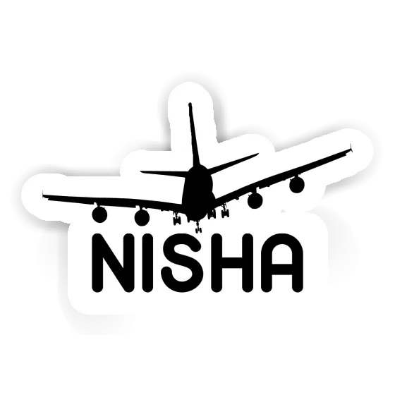 Nisha Autocollant Avion Laptop Image