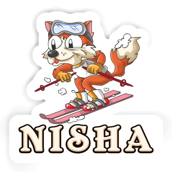 Autocollant Renard à ski Nisha Image