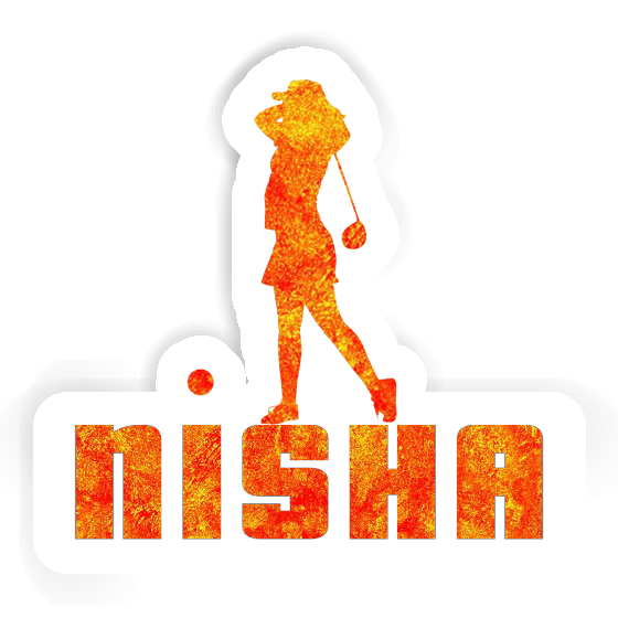 Nisha Autocollant Golfeuse Notebook Image