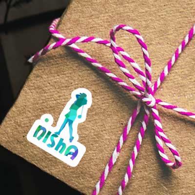 Nisha Autocollant Golfeuse Laptop Image