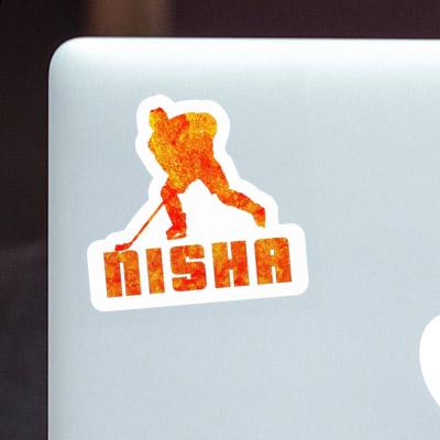 Eishockeyspieler Aufkleber Nisha Laptop Image