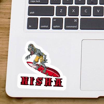 Surfeur Autocollant Nisha Laptop Surfeur Autocollant Nisha Laptop Image