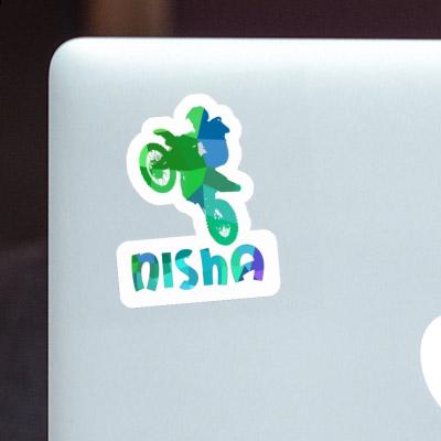 Motocrossiste Autocollant Nisha Laptop Motocrossiste Autocollant Nisha Laptop Image