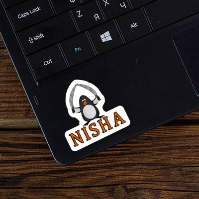 Autocollant Pingouin de combat Nisha Laptop Image