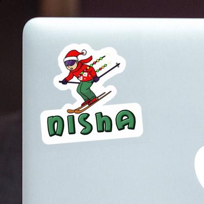 Nisha Sticker Christmas Skier Notebook Nisha Sticker Christmas Skier Gift package Image