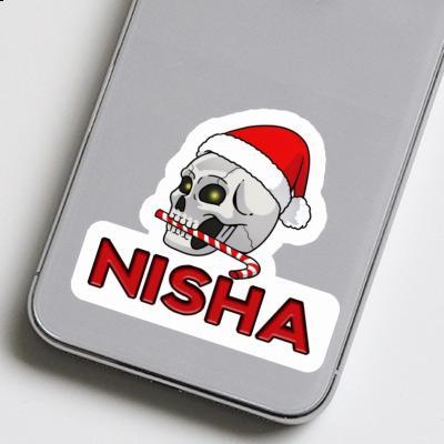 Aufkleber Nisha Totenkopf Notebook Image
