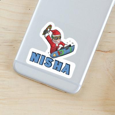 Aufkleber Nisha Weihnachts-Snowboarder Gift package Image