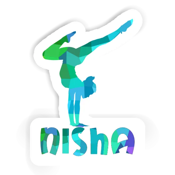 Femme de yoga Autocollant Nisha Laptop Femme de yoga Autocollant Nisha Laptop Image