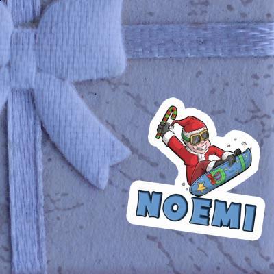 Weihnachts-Snowboarder Sticker Noemi Notebook Image