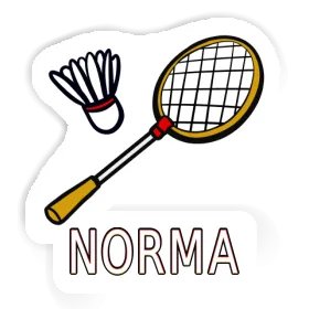 Autocollant Raquette de badminton Norma Image