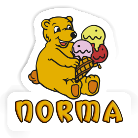 Sticker Norma Ice Cream Bear Image