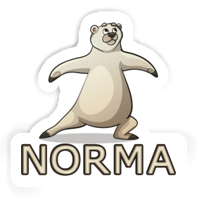 Yoga-Bär Aufkleber Norma Image