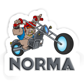 Aufkleber Motorradfahrer Norma Image