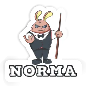 Norma Sticker Billiards Player Image