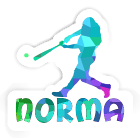 Norma Sticker Baseball Player Image