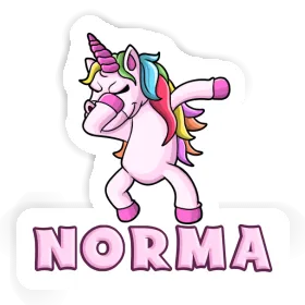 Sticker Dabbing Unicorn Norma Image