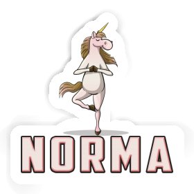 Norma Autocollant Licorne de yoga Image