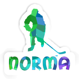 Hockey Player Sticker Norma Image