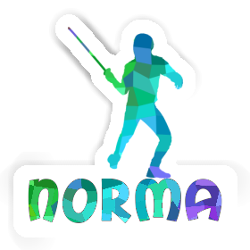 Norma Sticker Fencer Image