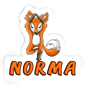 Norma Sticker Yoga Fox Image