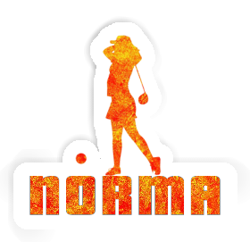 Norma Sticker Golfer Image