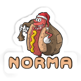 Norma Autocollant Hot-dog de Noël Image