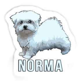 Norma Sticker Maltese Dog Image