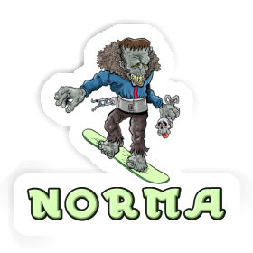 Sticker Snowboarder Norma Image