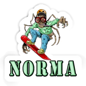 Norma Autocollant Snowboardeur Image