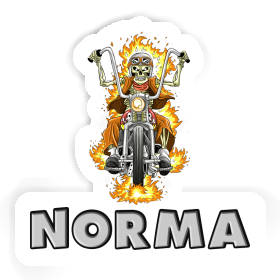 Motorradfahrer Aufkleber Norma Image