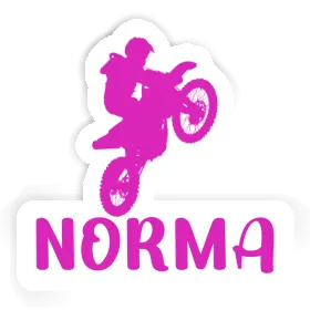 Norma Autocollant Motocrossiste Image