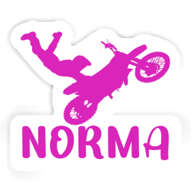 Norma Autocollant Motocrossiste Image