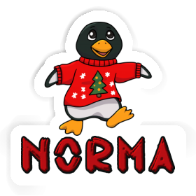 Aufkleber Weihnachtspinguin Norma Image