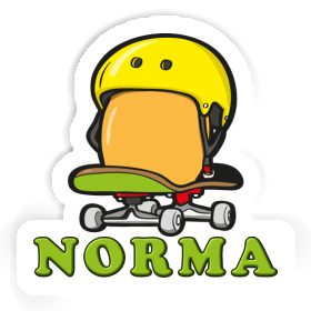 Skateboard-Ei Aufkleber Norma Image