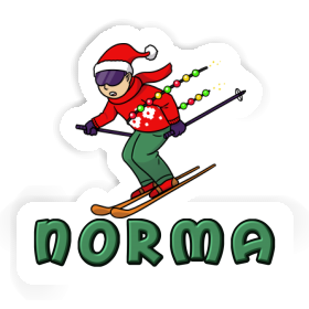 Sticker Christmas Skier Norma Image