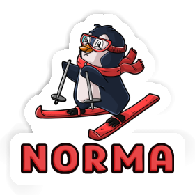 Norma Aufkleber Skifahrerin Image