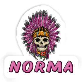 Sticker Womens Skull Norma Image