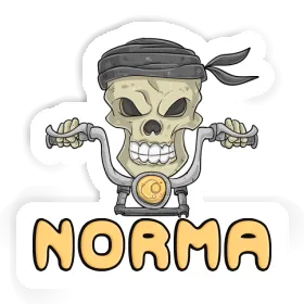 Motorbike Rider Sticker Norma Image