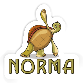 Yoga-Schildkröte Sticker Norma Image