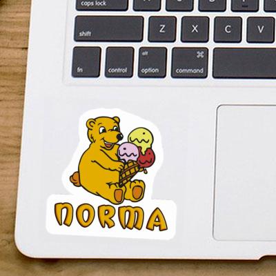 Sticker Norma Ice Cream Bear Laptop Image