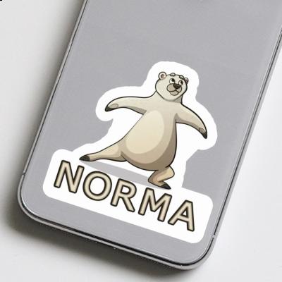 Yoga Bear Sticker Norma Notebook Image