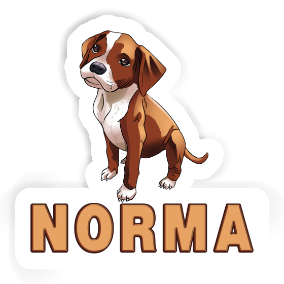 Sticker Norma Boxer Dog Gift package Image