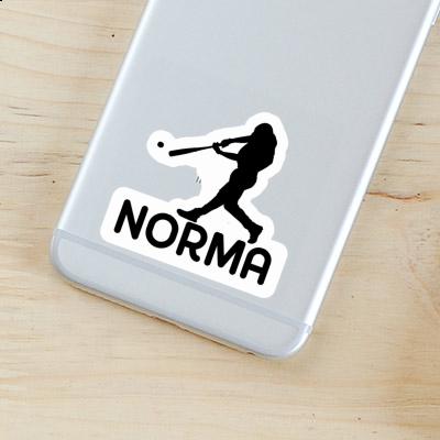 Sticker Norma Baseball Player Notebook Image