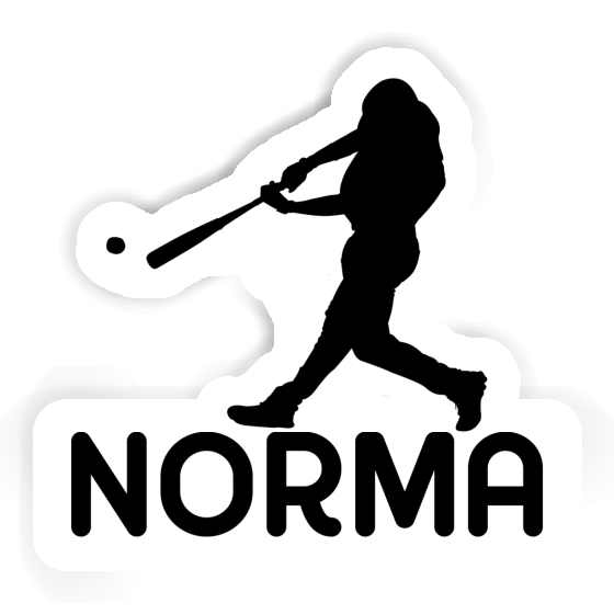 Sticker Norma Baseballspieler Laptop Image