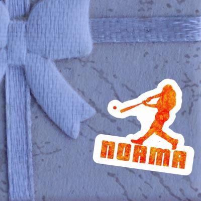 Norma Sticker Baseball Player Image