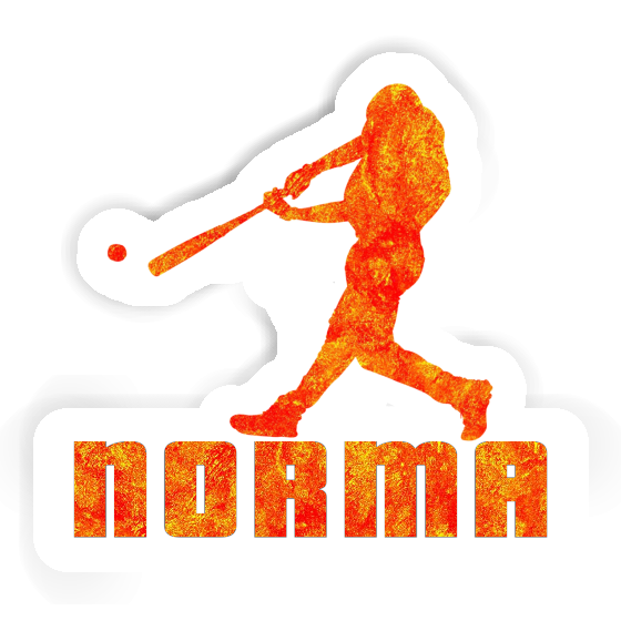 Norma Sticker Baseball Player Gift package Image